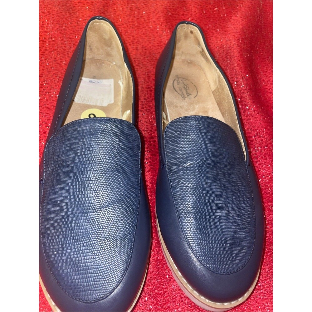 LifeStride Women's Size 9 Unique Loafers Shoes Career Comfort Preppy Navy blue